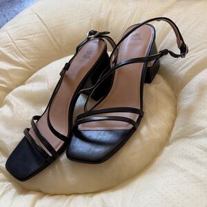 Wild Fable Black Strappy Heels